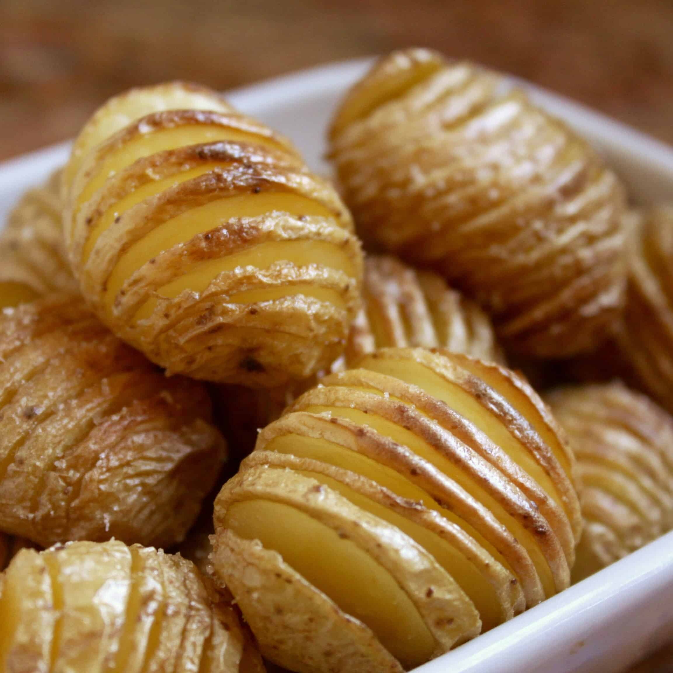 Tiny Truffled Hasselback Potatoes