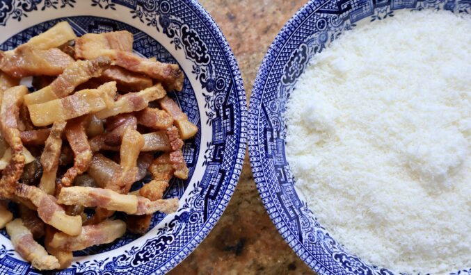 guanciale and pecorino cheese