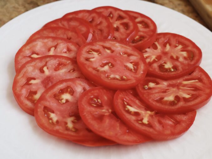 slices arranged on plate