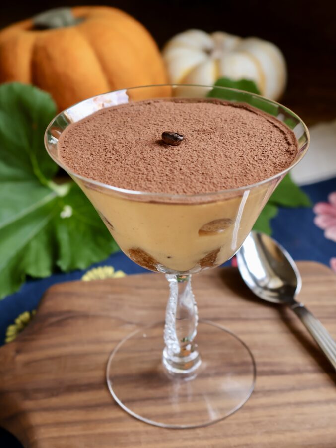 pumpkin tiramisu in a glass