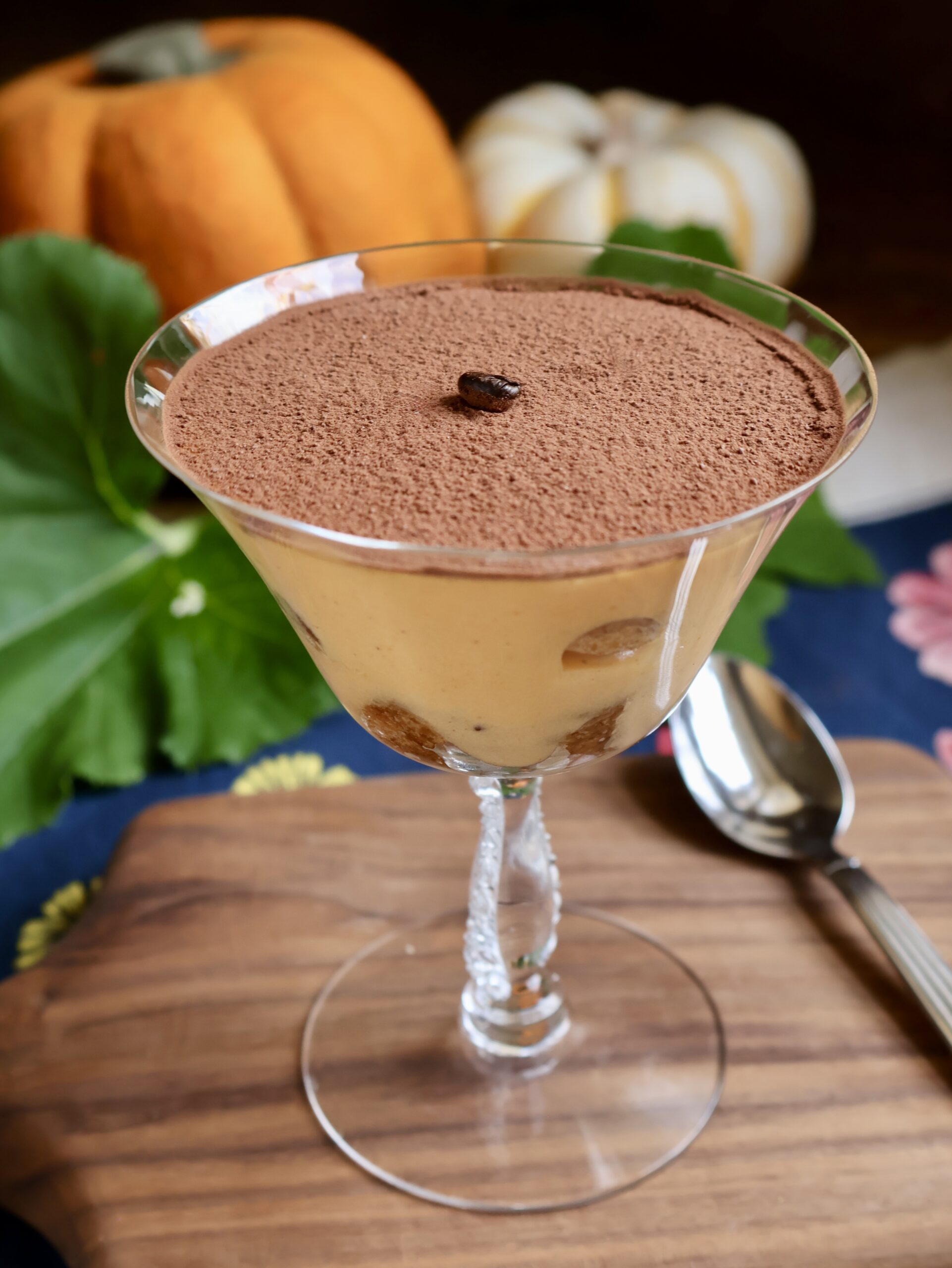 pumpkin tiramisu in a glass