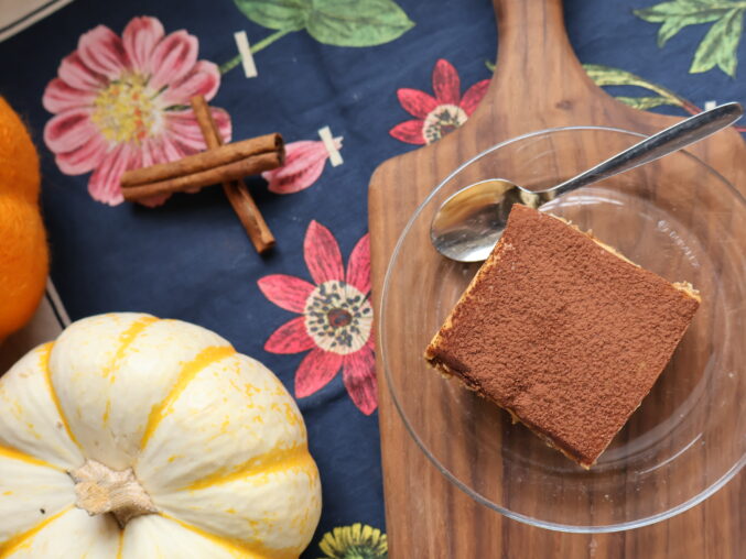 overhead pumpkin tiramisu